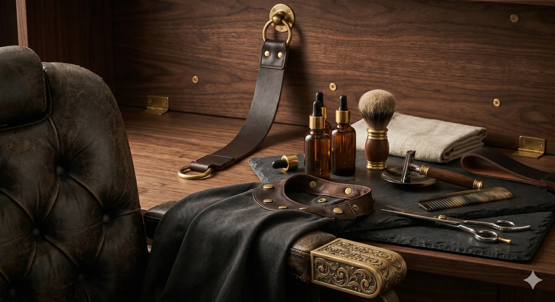 Grooming products on the workbench
