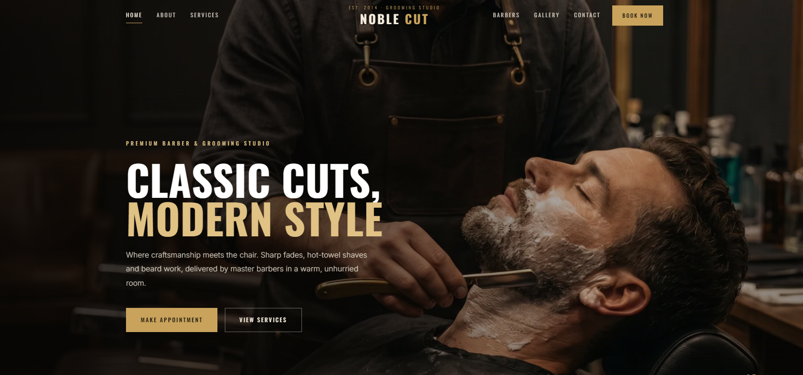Barber Shop Website preview