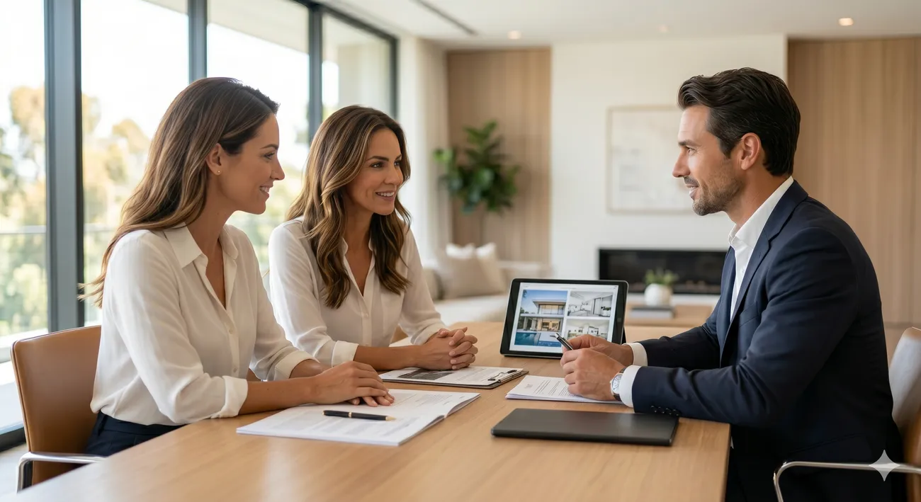 Meeting with a real estate agent