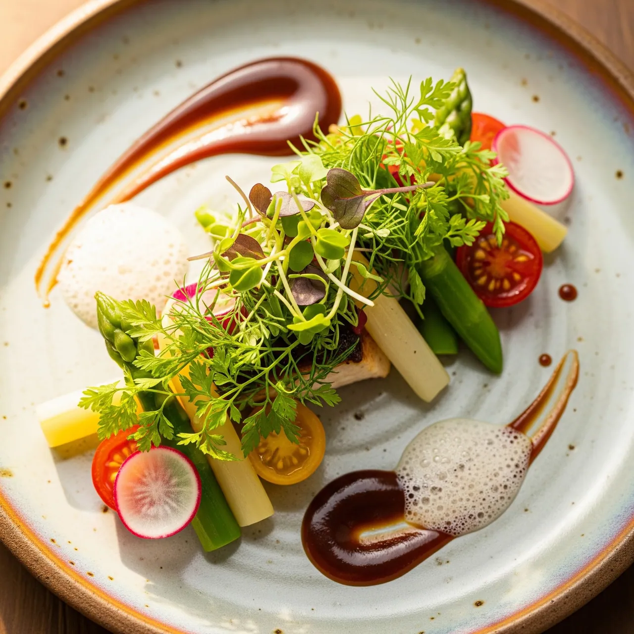 Plated dish close-up