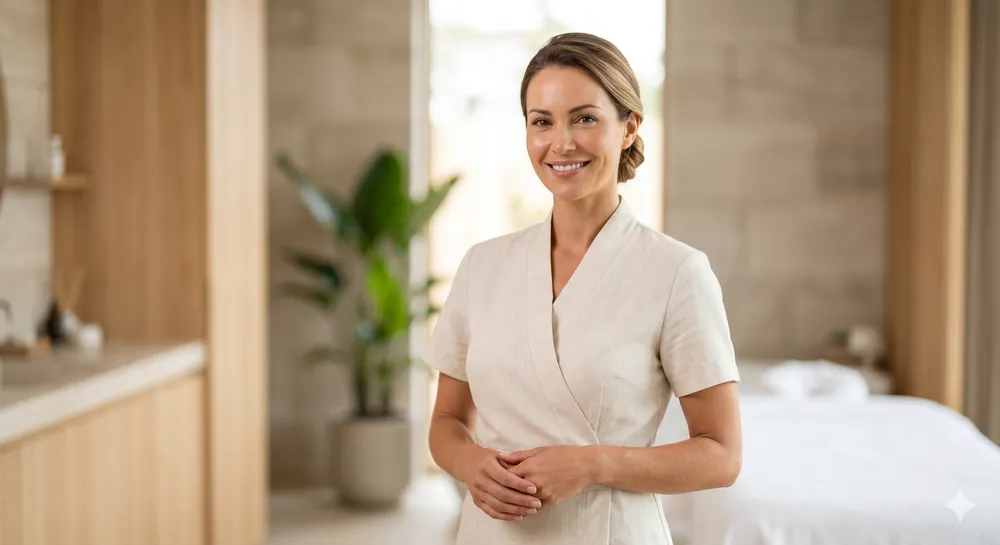 Spa therapist Elena Roux