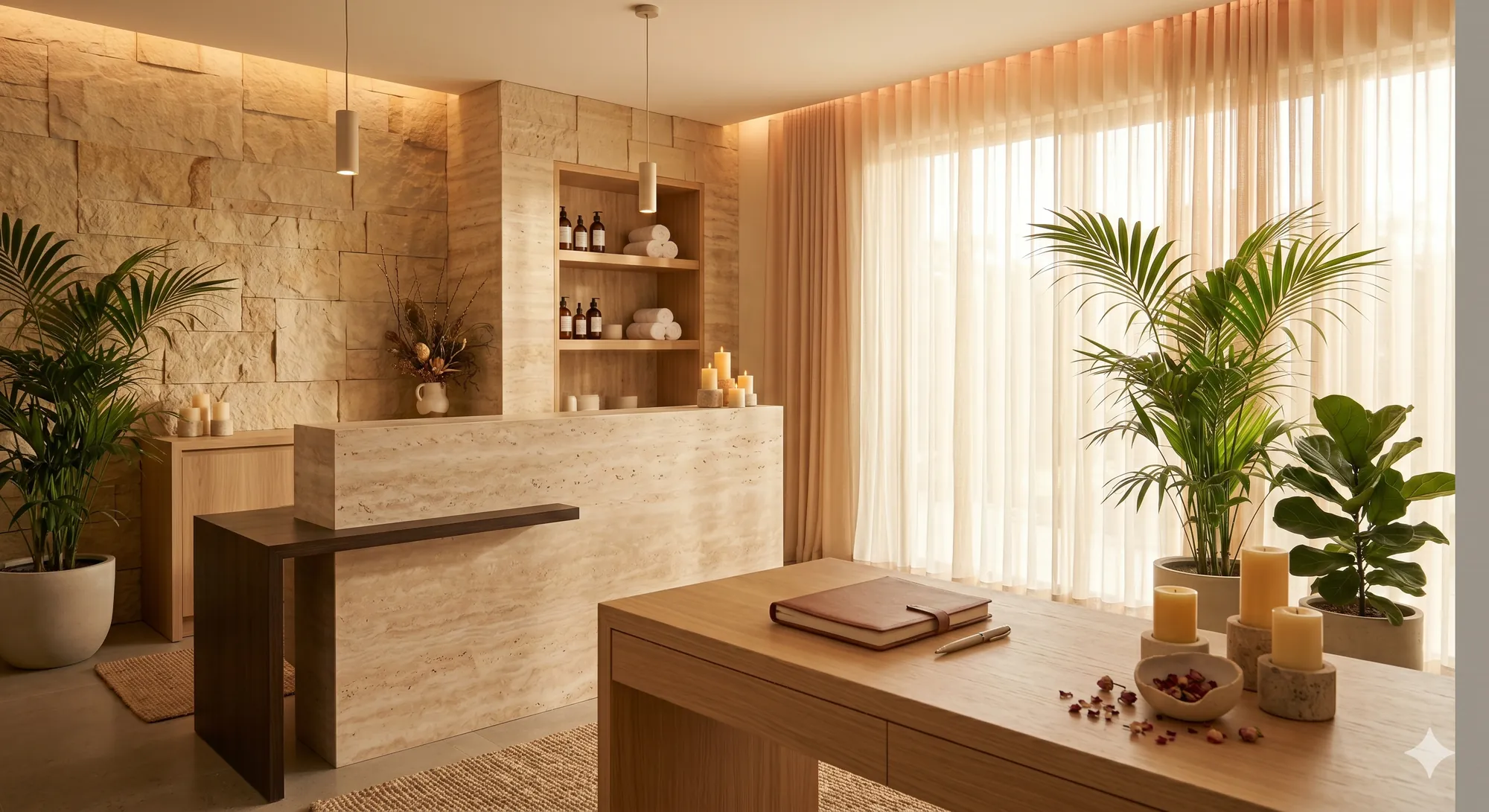 Seraya spa reception and lounge